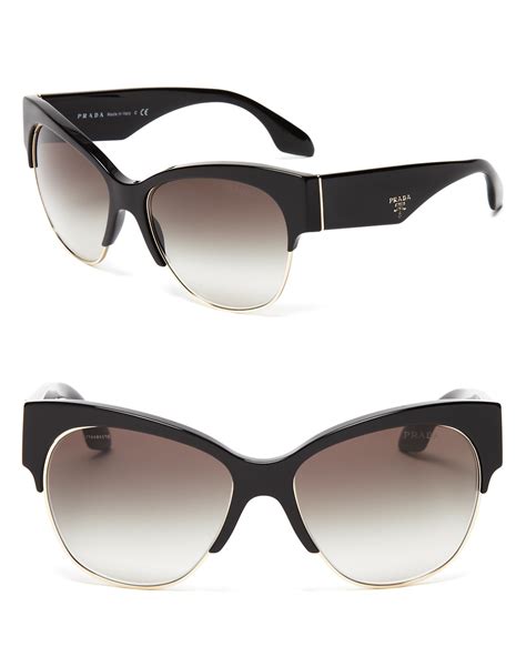 prada black grey eyeglasses|59mm cat eye sunglasses Prada.